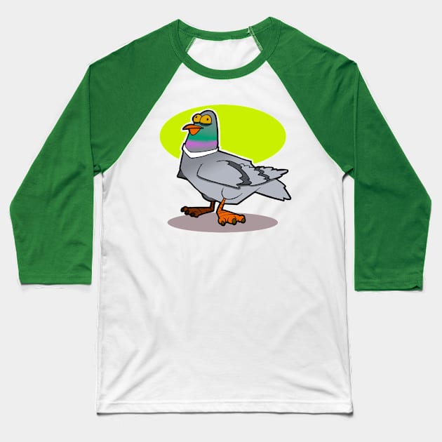 Pigeon Baseball T-Shirt by RichCameron